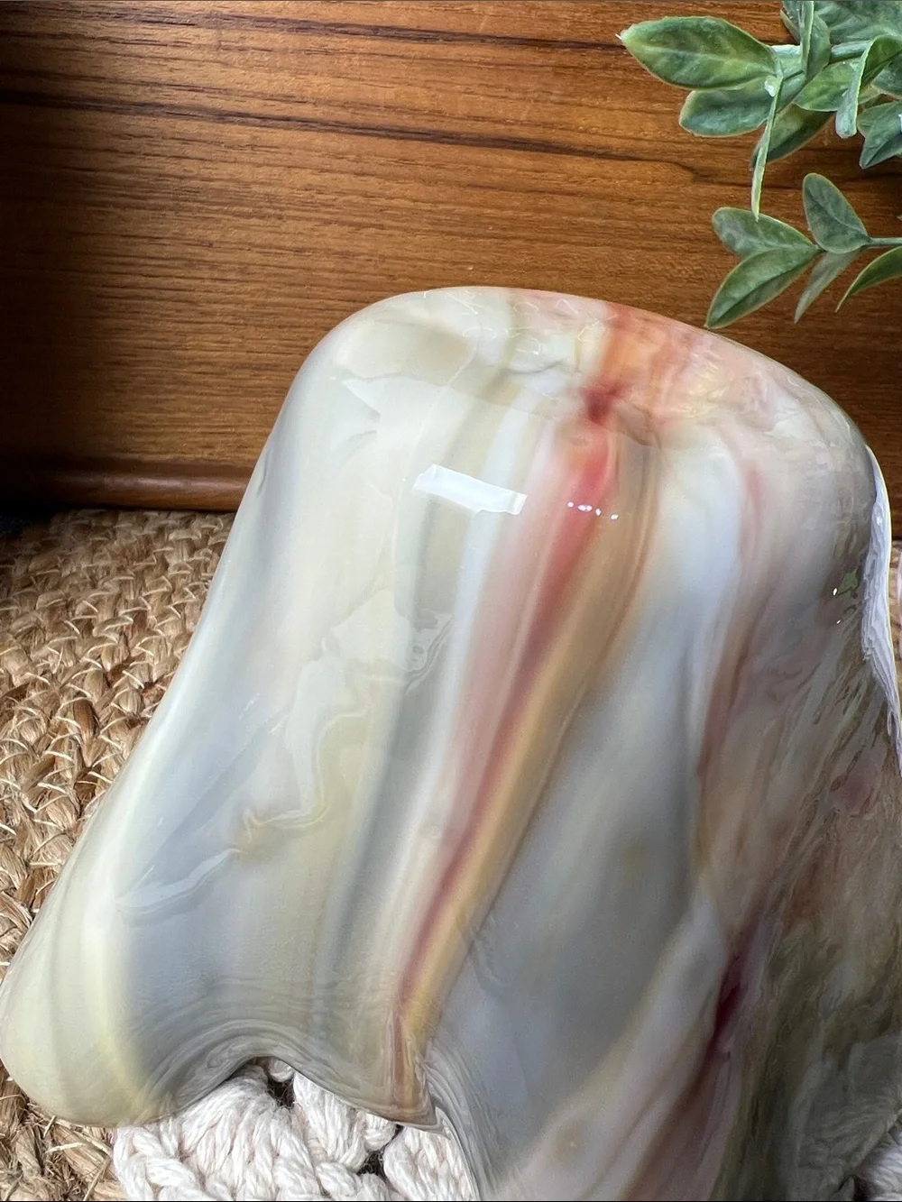 Signed 2005 Ruffled Studio Art Glass Bowl Vase Multicolor Freeform